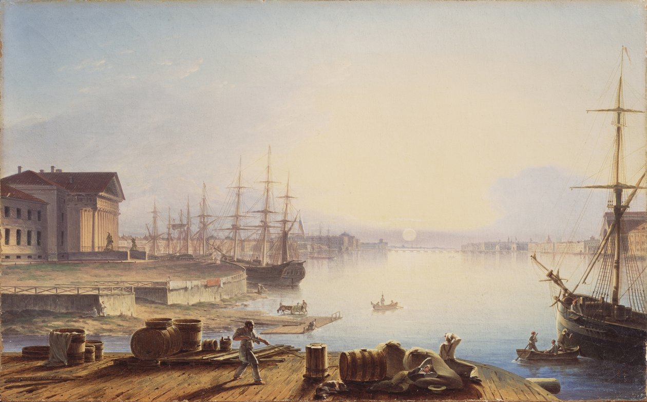 Napkelte a Néva felett Szentpéterváron, 1830 alkotó: Maxim Nikiphorovich Vorobyev