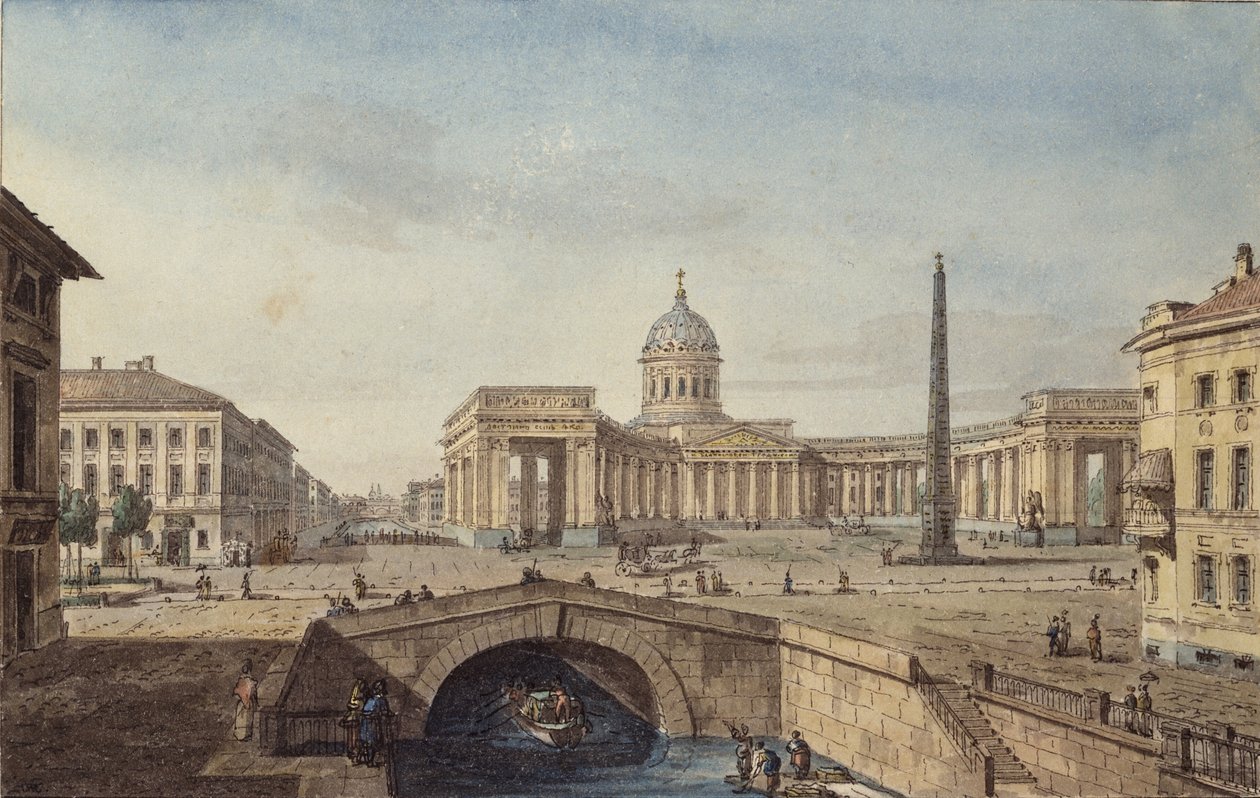 A kazanyi székesegyház Szentpéterváron, 1817 alkotó: Maxim Nikiphorovich Vorobyev
