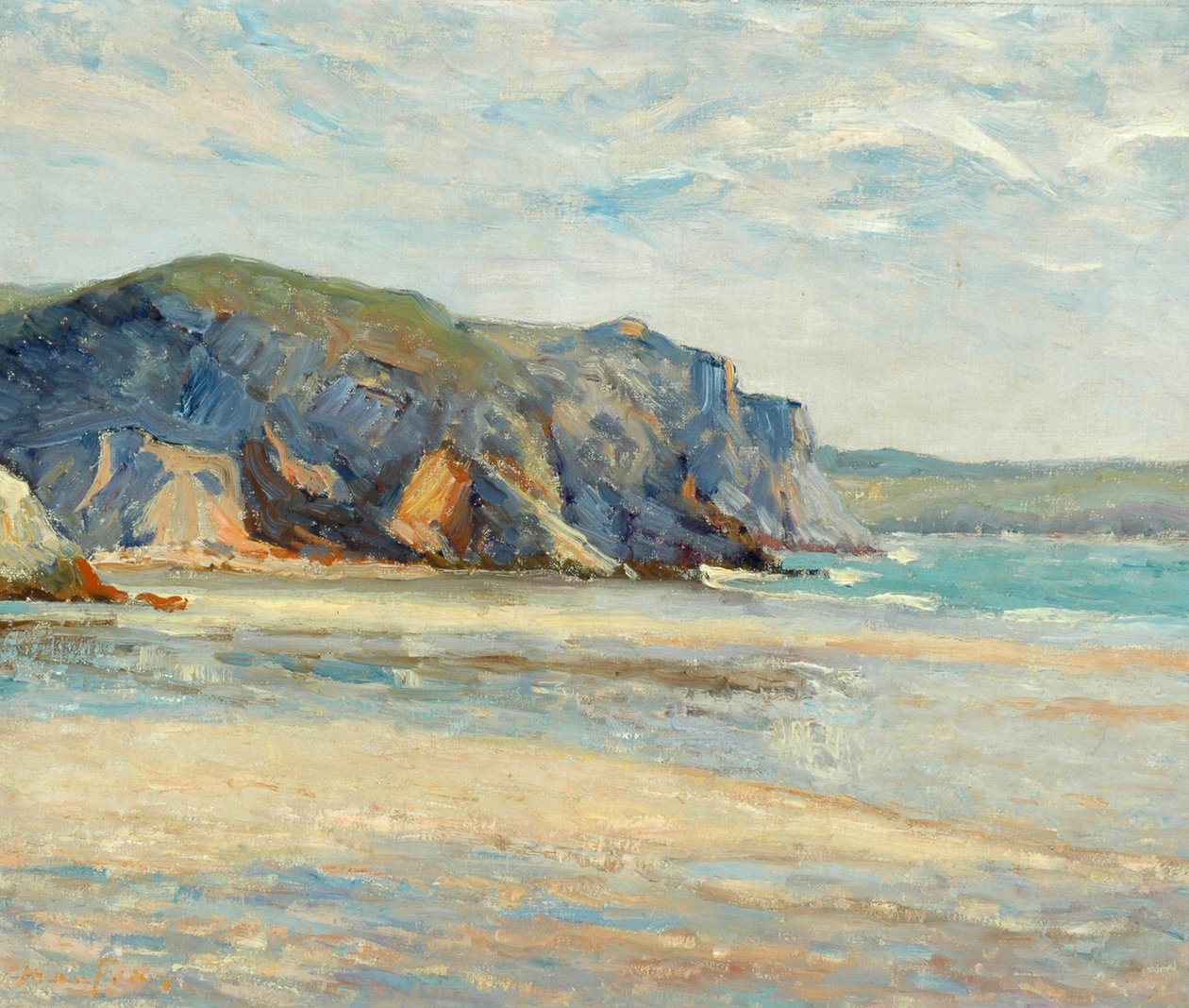 The Beach at Morgat, Finistère, 1899 alkotó: Maxime Emile Louis Maufra