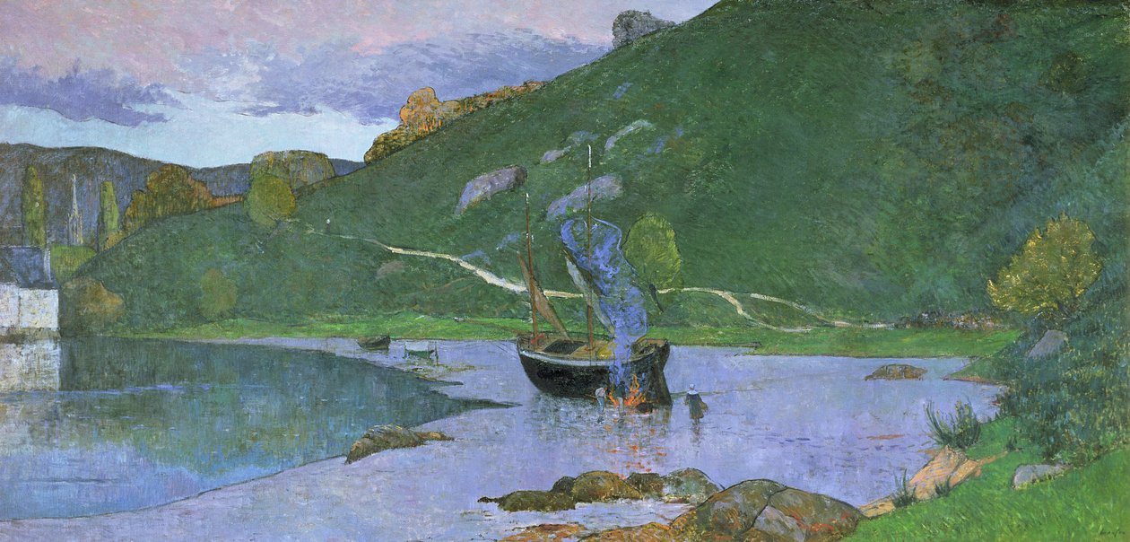 Pont-Aven táj, 1893-94 körül alkotó: Maxime Emile Louis Maufra