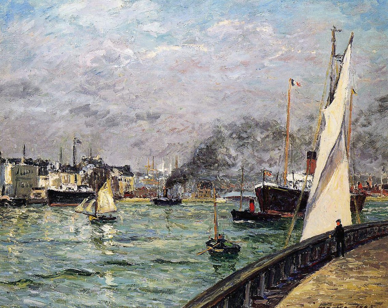 Le Havre kikötője, Normandia, 1905 alkotó: Maxime Emile Louis Maufra