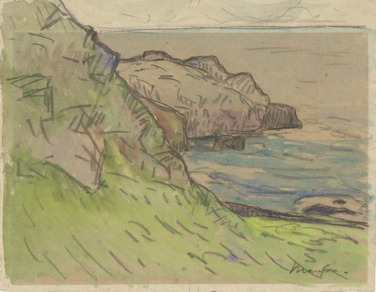 Sziklás part Bretagne-ban Bretonse kustlandschap alkotó: Maxime Camille Louis Maufra