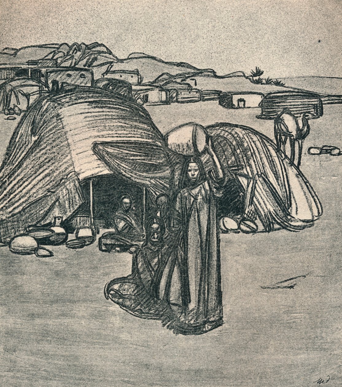 A sivatag kapujában, 1920, 1923 alkotó: Maxime Pierre Jules Dethomas