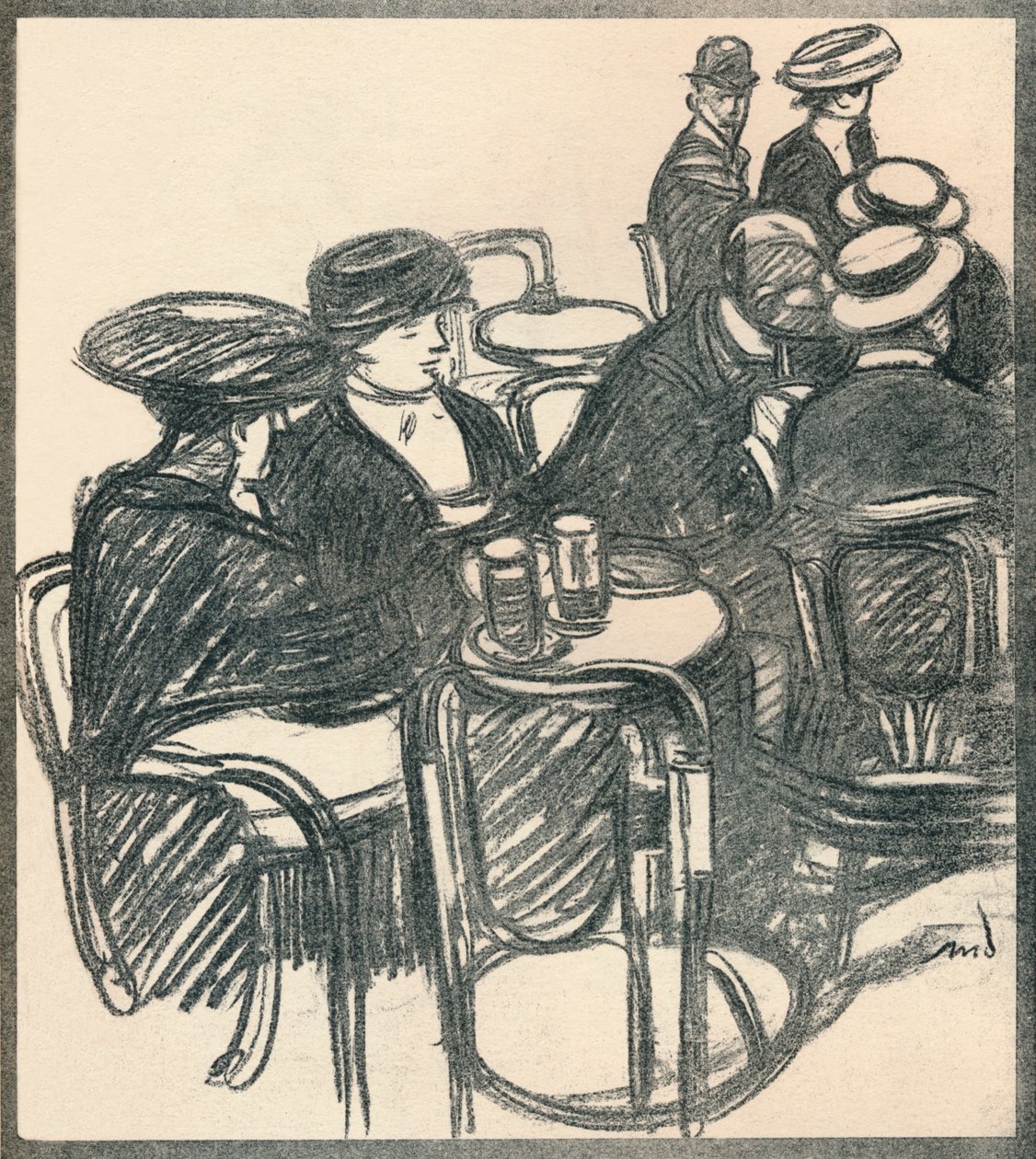 Cafe Terrace, 1920, 1923 alkotó: Maxime Pierre Jules Dethomas