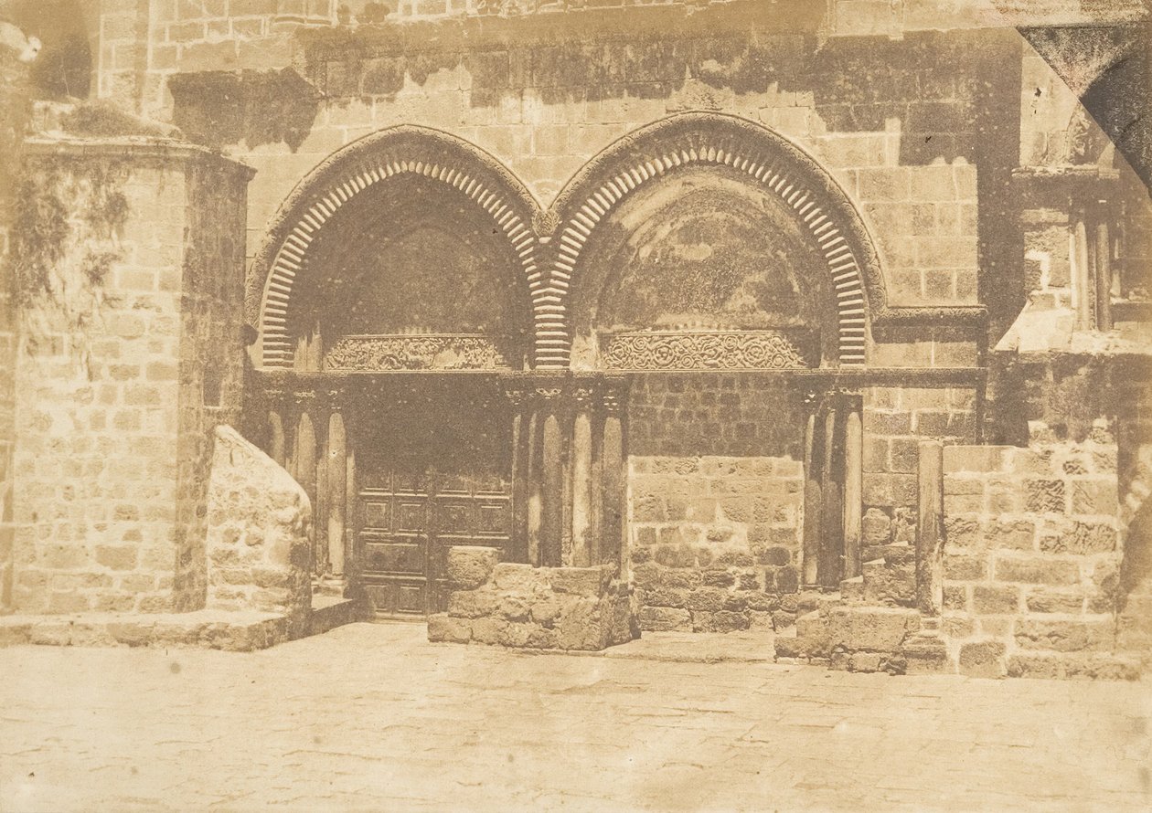 A Szent Sír-templom homlokzata, Jeruzsálem 1. szám, 1850. augusztus 19. alkotó: Maxime Du Camp