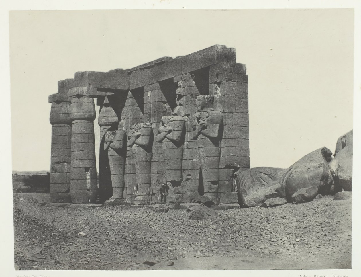 Gournah, Osymandias Ramesseum Occidental sírjának perisztiája, Théba, 184951. alkotó: Maxime Du Camp