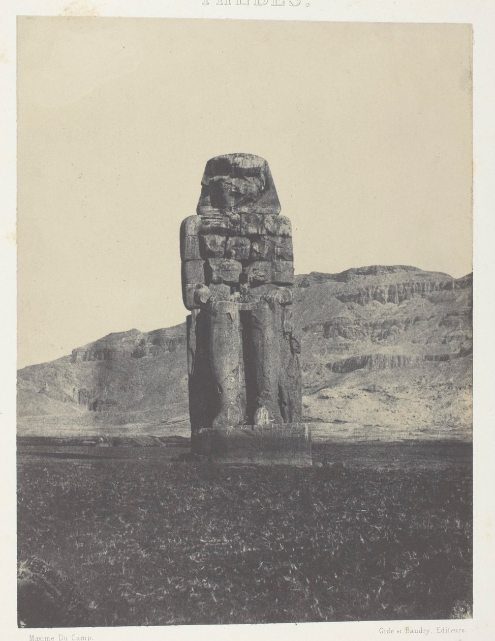 Korna, Memnon szobra; Théba alkotó: Maxime Du Camp