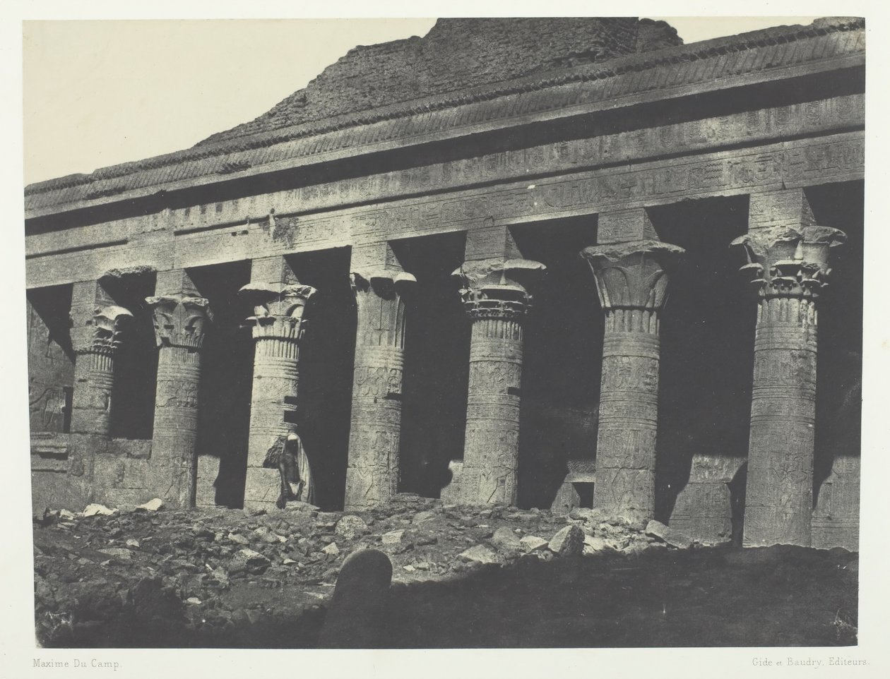 Ízisz nagy temploma Philoe-ban, Oriental Gallery, Nubia, 184951, nyomtatva 1852-ben. alkotó: Maxime Du Camp