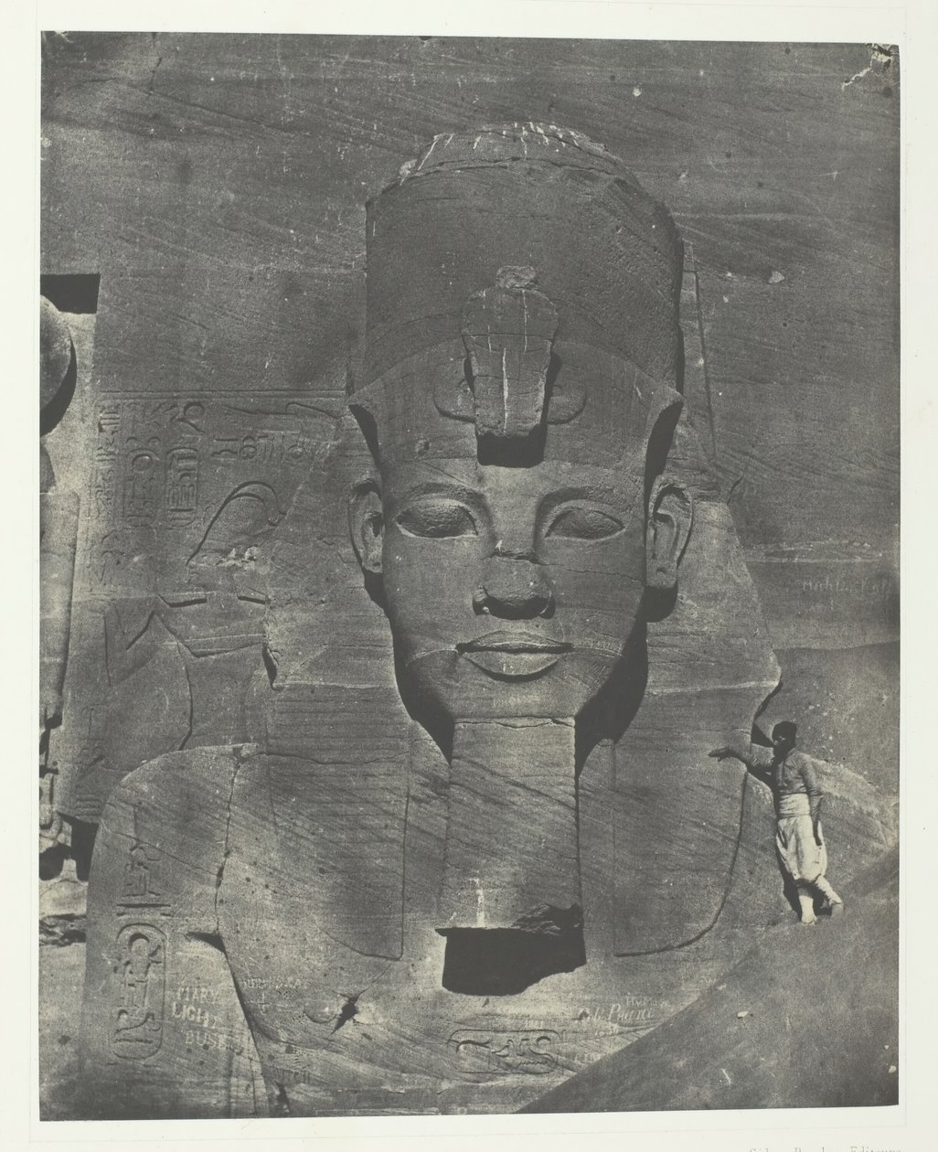 Ibsamboul, Phre Nubia, Palesztina és Szíria Speos eltemetett mediális kolosszusa, 184951, nyomtatva 1852 alkotó: Maxime Du Camp