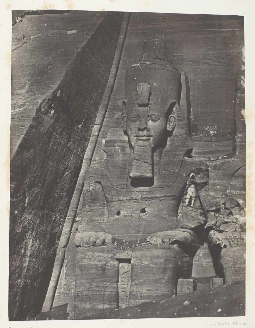 Ibsamboul, Colosse Oriental Du Grand Spéos De Phrè; Nubie, 103. tábla az "Egypte, Nubie, Palestine et Syrie" című albumból (1852). alkotó: Maxime Du Camp