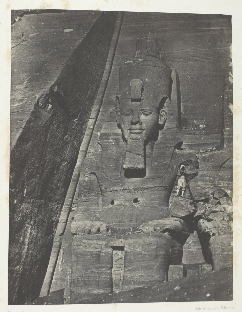 Ibsamboul, Colosse Oriental Du Grand Spéos De Phrè; Nubie, 103. tábla az "Egypte, Nubie, Palestine et Syrie" című albumból (1852). alkotó: Maxime Du Camp