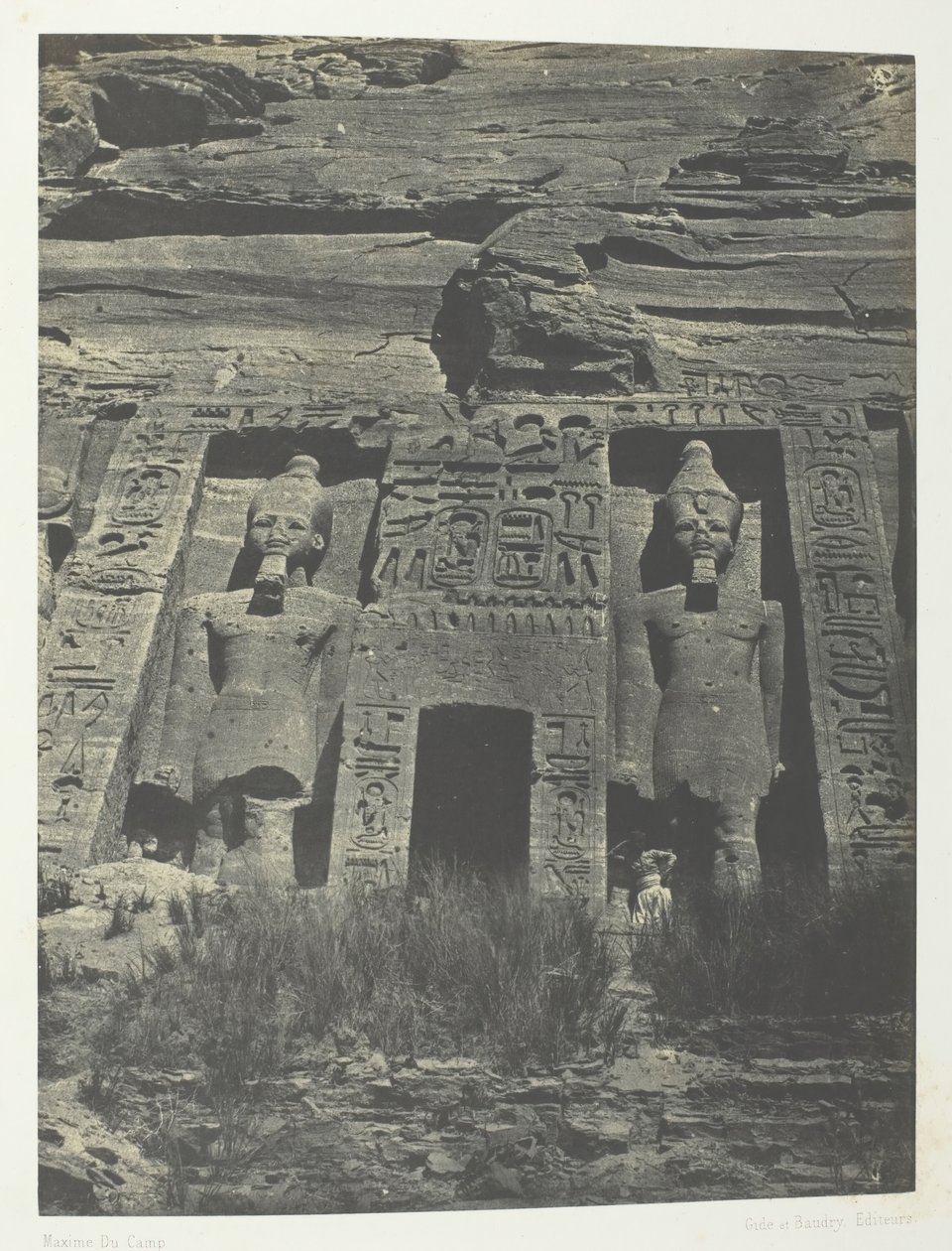 Ibsamboul, Hathor Speos bejárata, Núbia, 184951, nyomtatva 1852-ben. alkotó: Maxime Du Camp