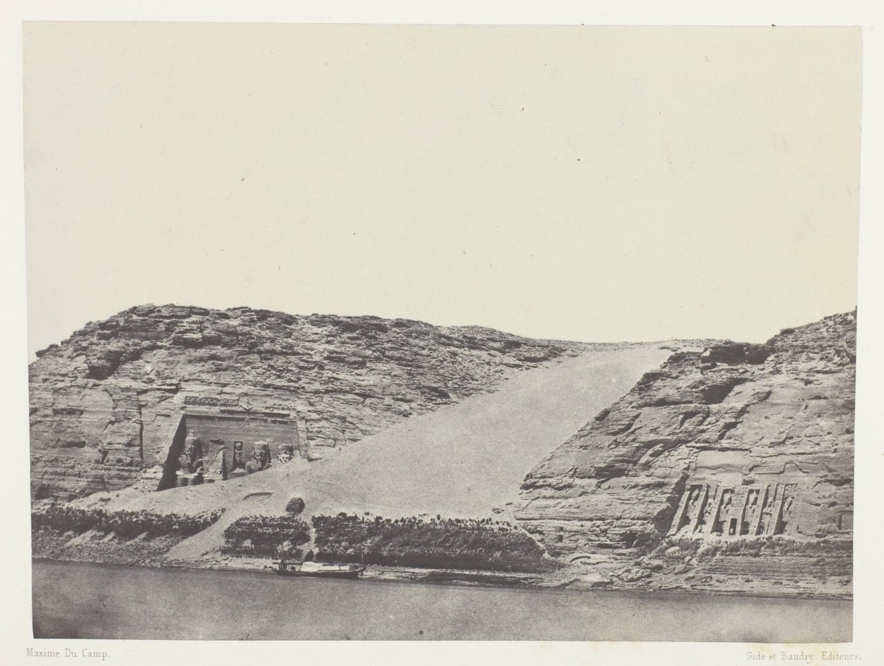 Ibsamboul, Les Deux Spéos; Nubie, 101. tábla az "Egypte, Nubie, Palestine et Syrie" című albumból (1852). alkotó: Maxime Du Camp