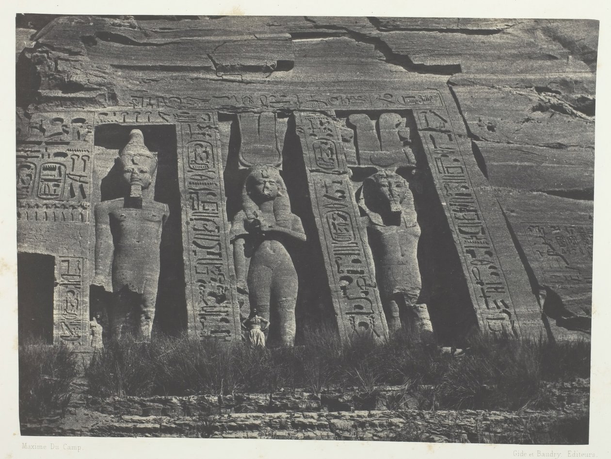 Ibsamboul, Hathor Speos északi része, Núbia, 184951, nyomtatva 1852-ben. alkotó: Maxime Du Camp