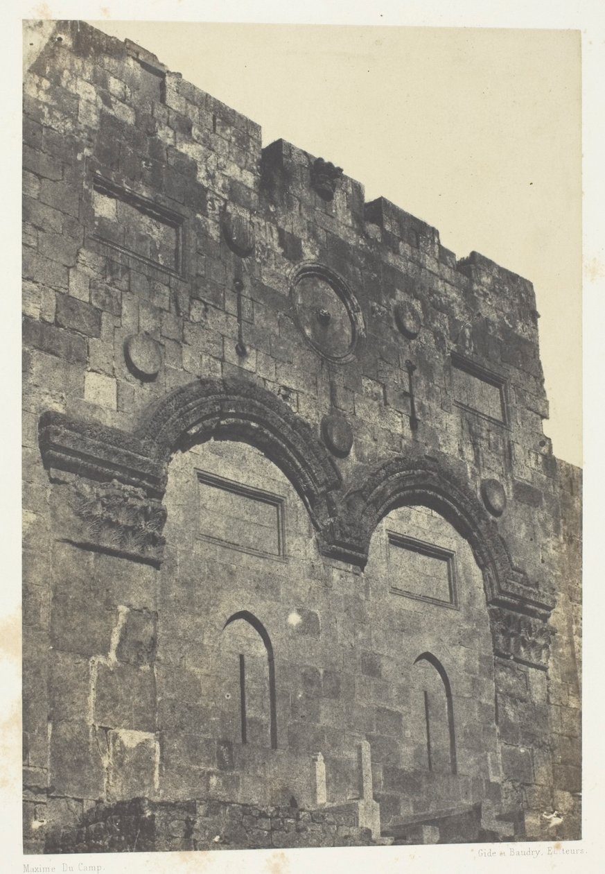 Jeruzsálem, Aranykapu (Bab-El-Daharieh); Palesztina alkotó: Maxime Du Camp