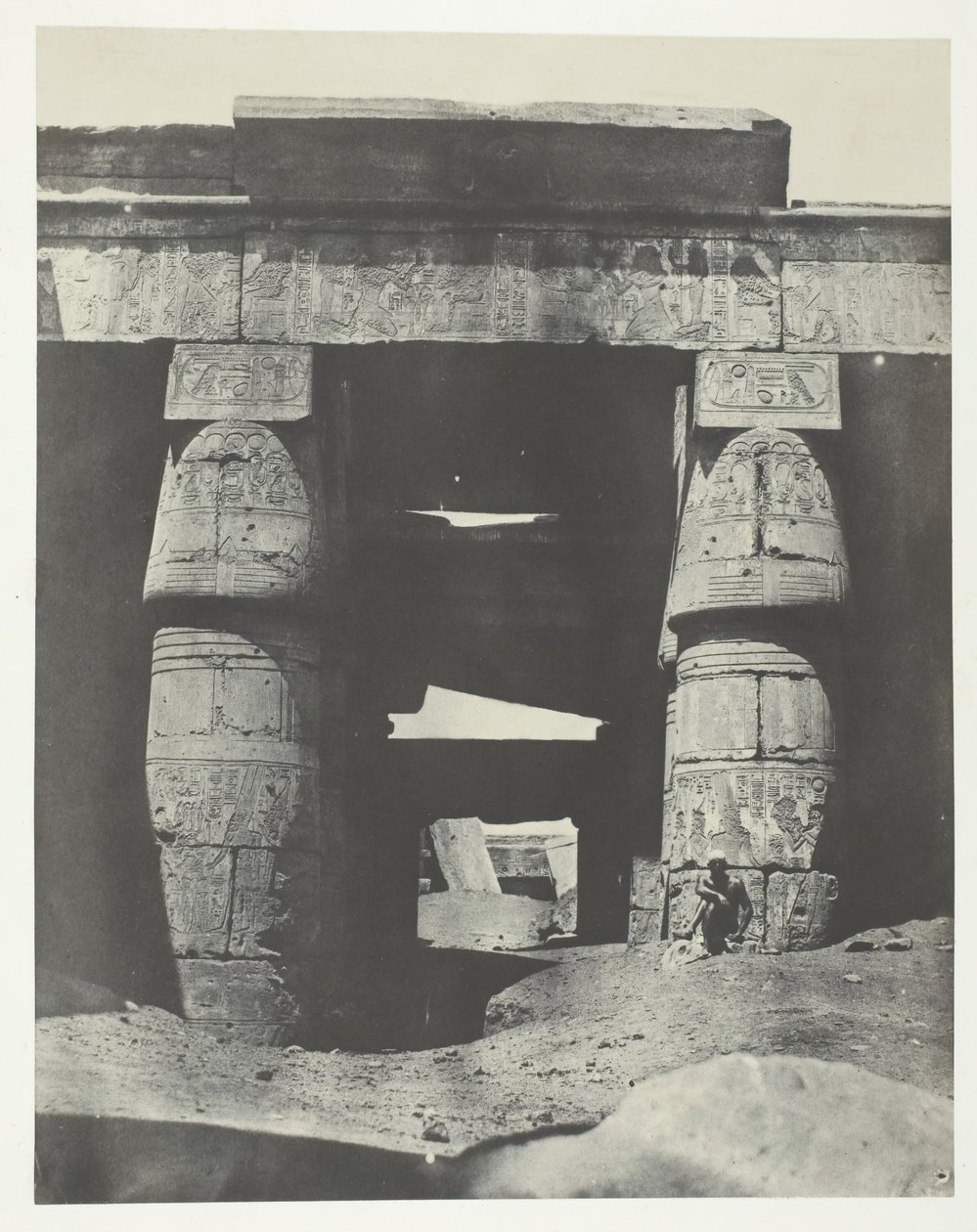 Karnak, Khons Temple Porticója, Théba, 184951, nyomtatva 1852-ben. alkotó: Maxime Du Camp