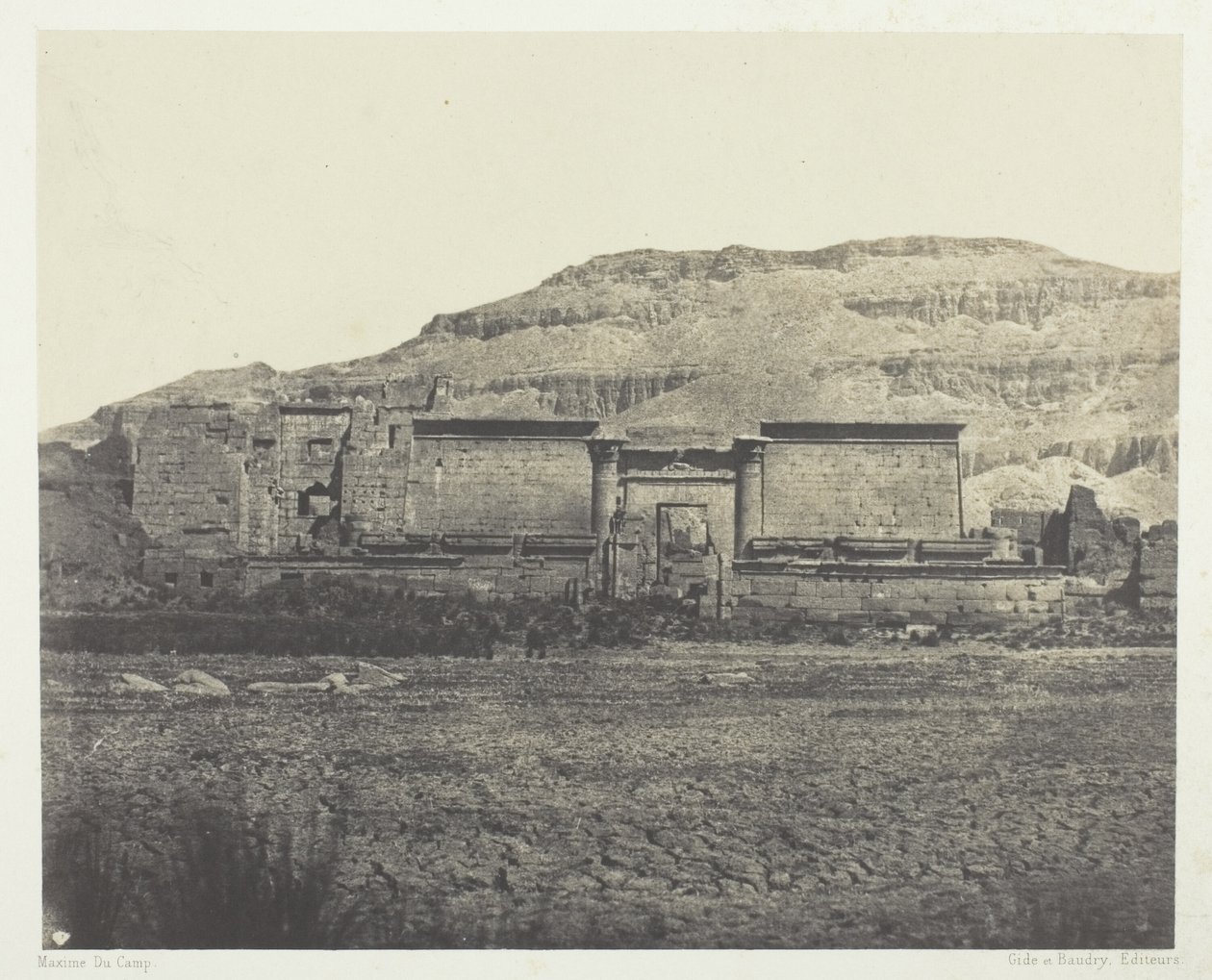 Medinet-Habou, Általános nézet a Rinesről, Théba alkotó: Maxime Du Camp