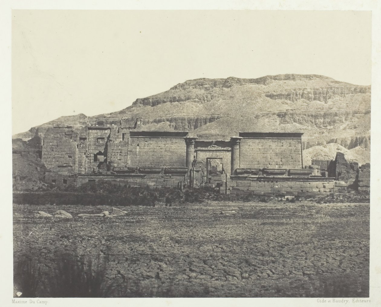 Medinet-Habou, Általános nézet a Rinesről, Théba, 184951, nyomtatva 1852-ben. alkotó: Maxime Du Camp