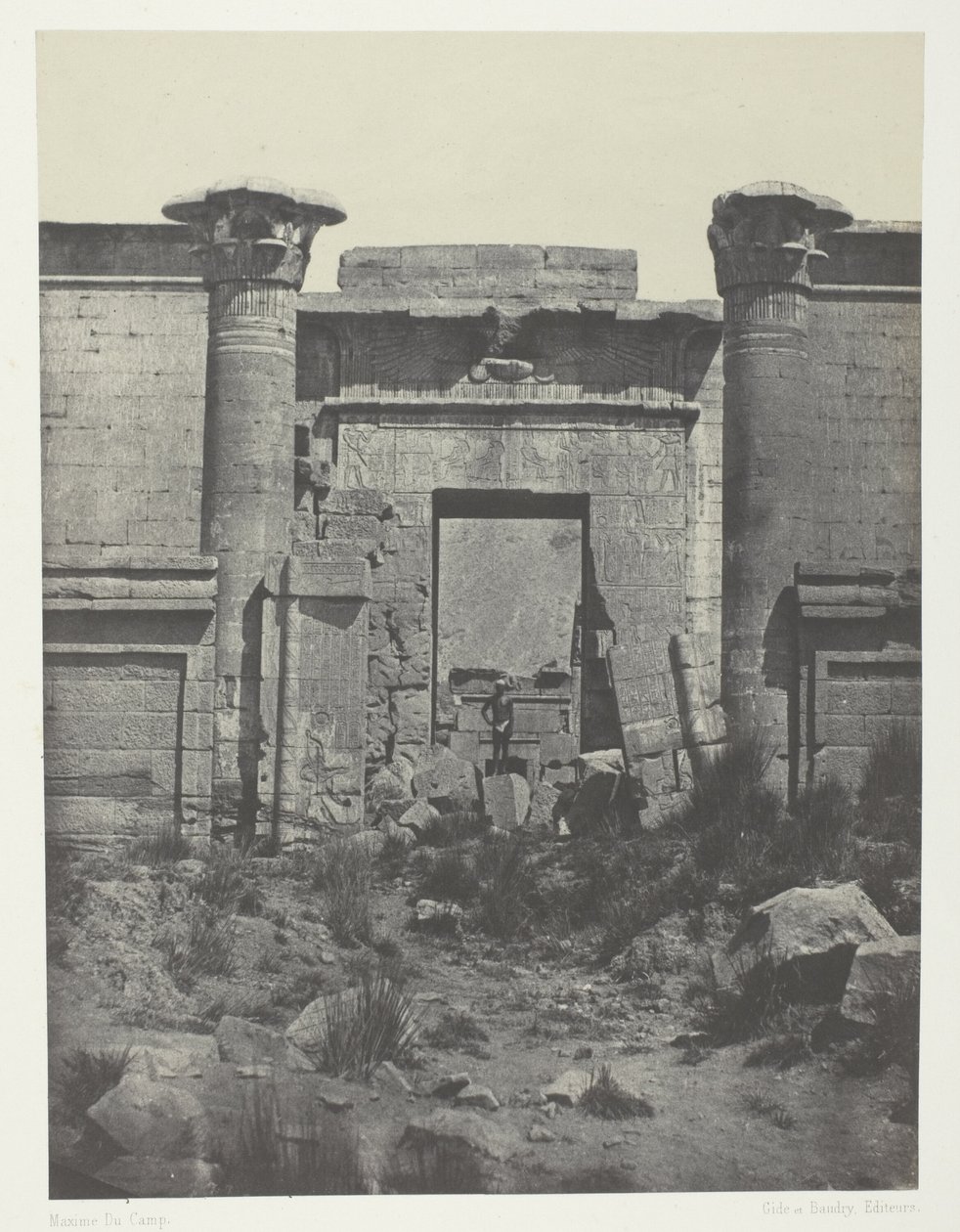 Medinet-Habou, Thutmoseum Propylaea; Théba alkotó: Maxime Du Camp
