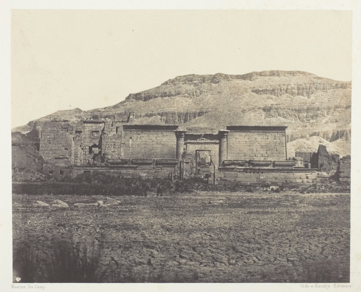 Medinet-Habou, Általános nézet a Rinesről, Théba alkotó: Maxime Du Camp