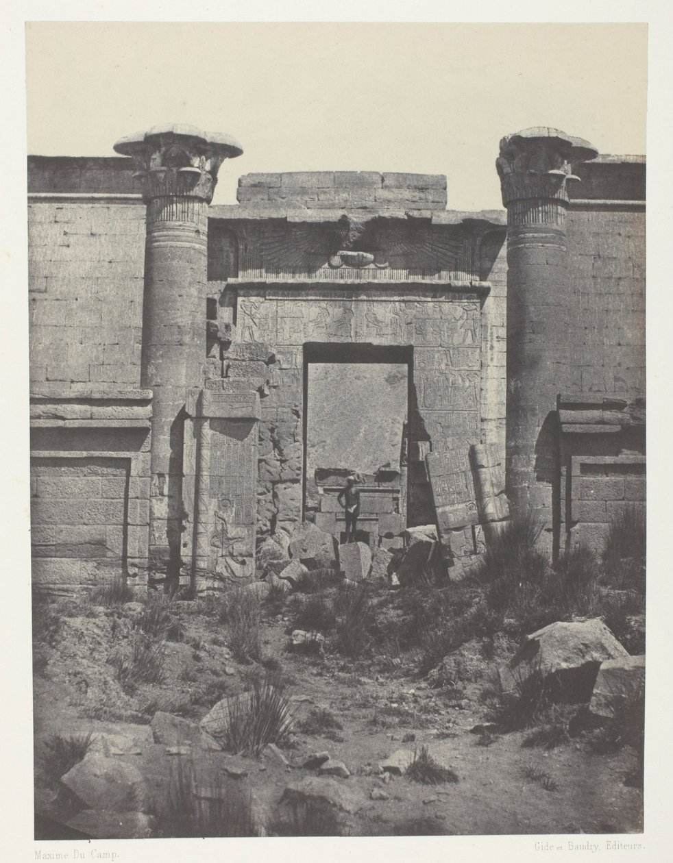 Medinet-Habou, Thutmoseum Propylaea; Théba alkotó: Maxime Du Camp