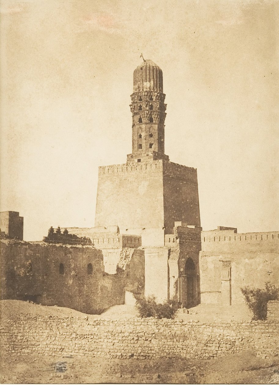 A Khalif Hakem mecset keleti minaretje, Kairó, 1849. december 27. alkotó: Maxime Du Camp