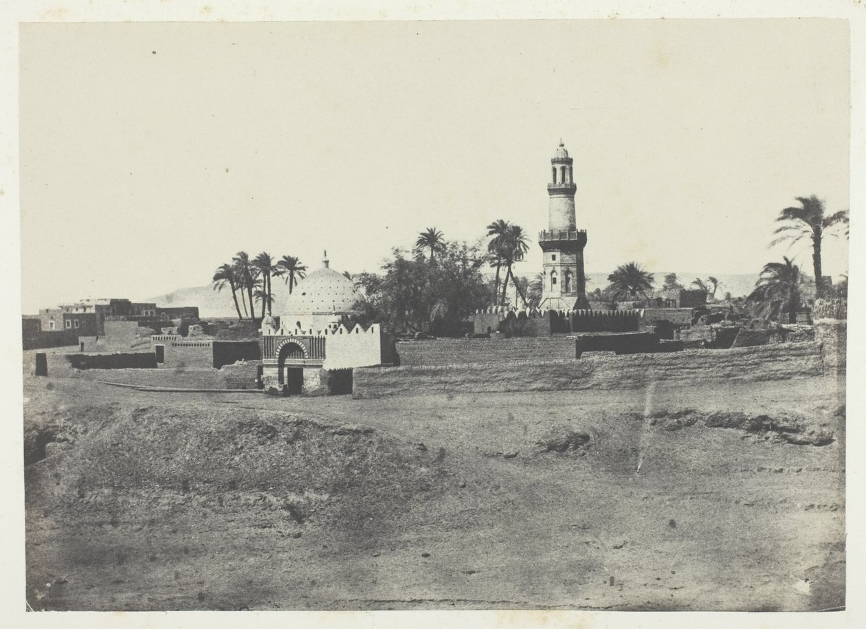 El-Arif mecset és Murad-Bey sírja, Felső-Egyiptom, 13. tábla az "Egypte, Nubie, Palestine et Syrie" című albumból (1852) alkotó: Maxime Du Camp