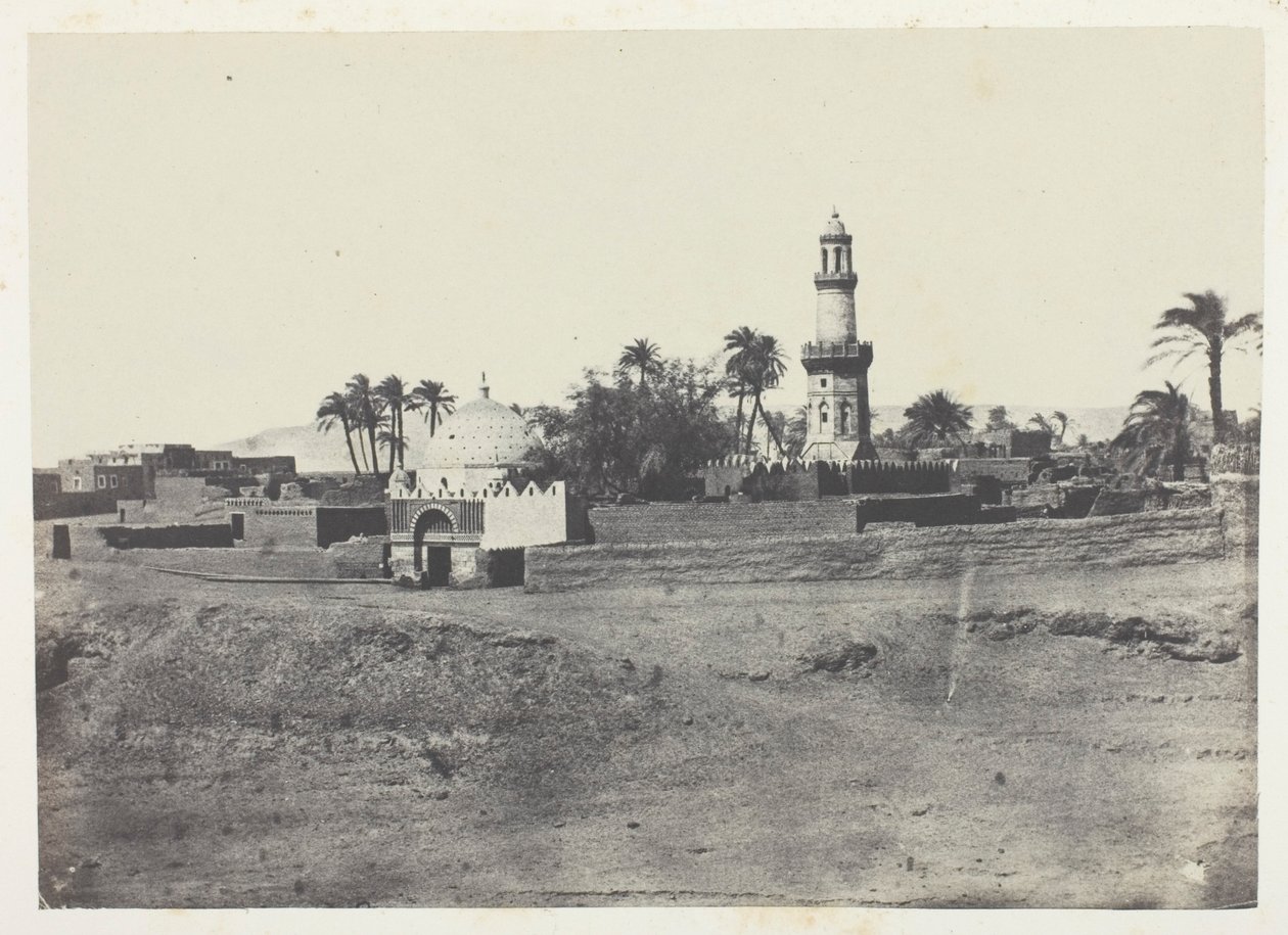 El-Arif mecset és Murad-Bey sírja, Felső-Egyiptom, 13. tábla az "Egypte, Nubie, Palestine et Syrie" című albumból (1852) alkotó: Maxime Du Camp