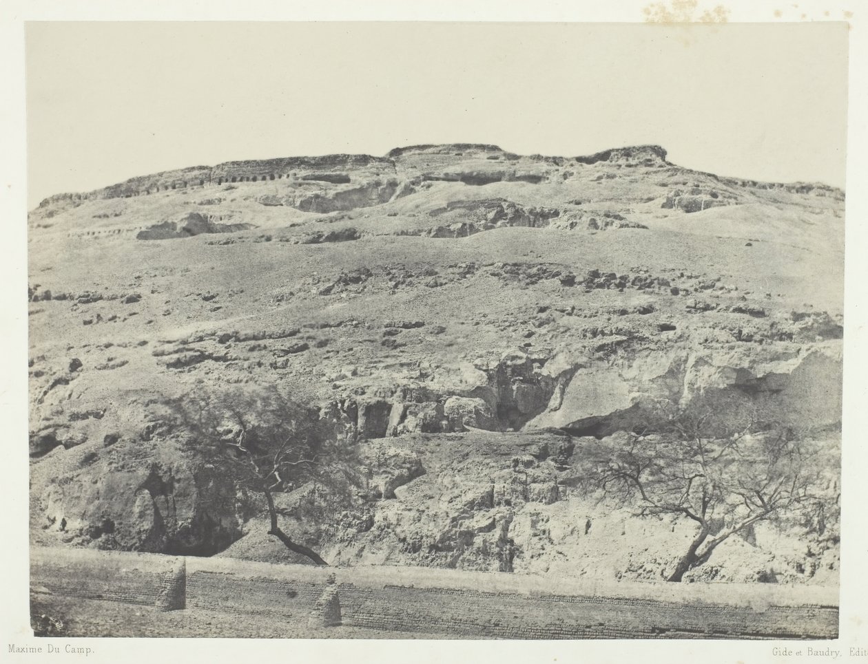 Az ókori Lycopolis nekropolisza, Felső-Egyiptom, 184951, nyomtatva 1852-ben. alkotó: Maxime Du Camp