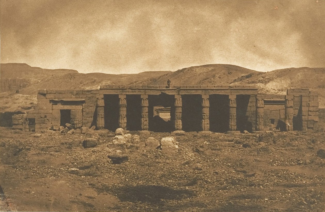 Gournah Menephteun palota Thébában, 1849-50. alkotó: Maxime Du Camp