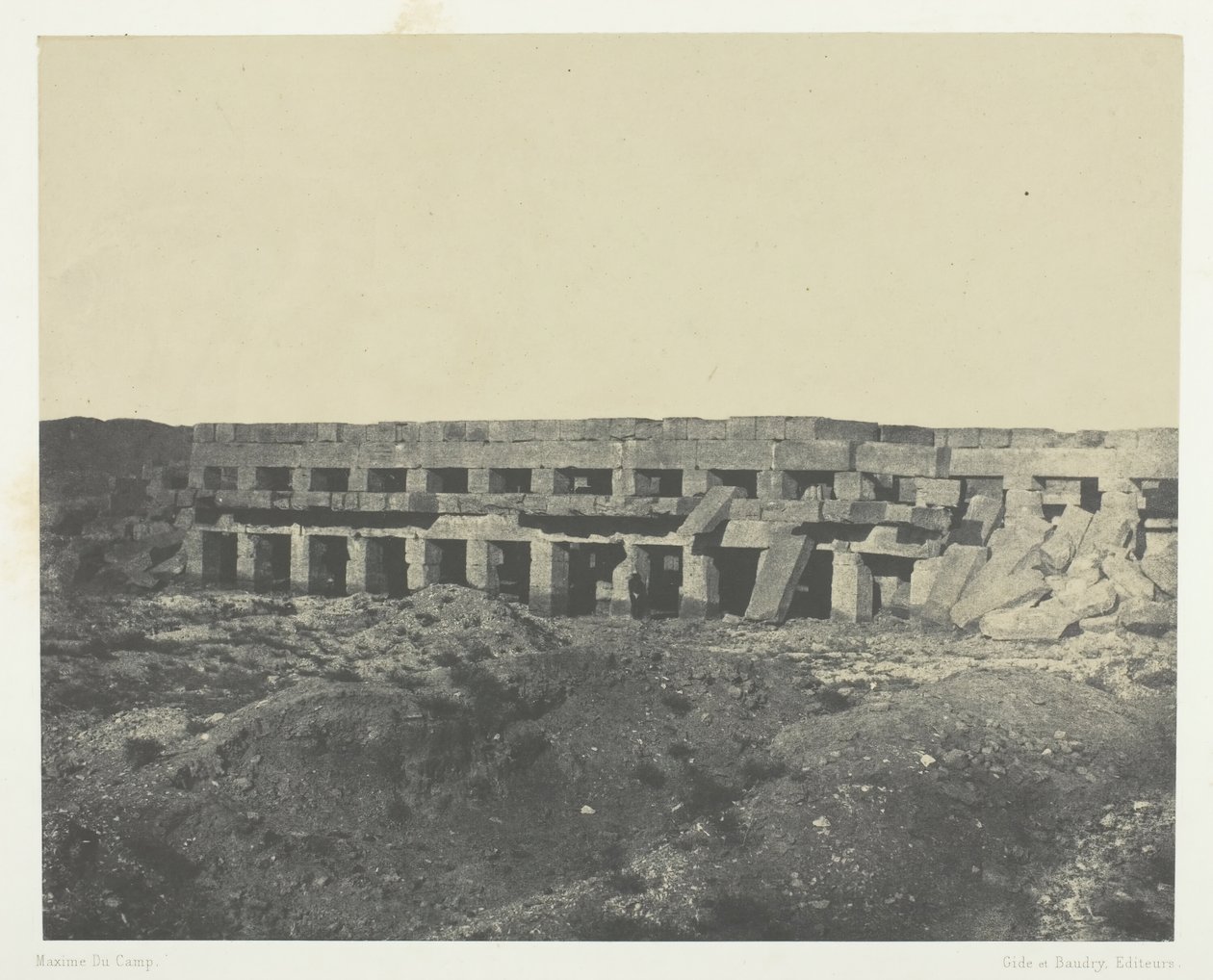 Karnak-palota, A palota magánlakásai, III. Tothmes sétány, Théba, 184951. alkotó: Maxime Du Camp