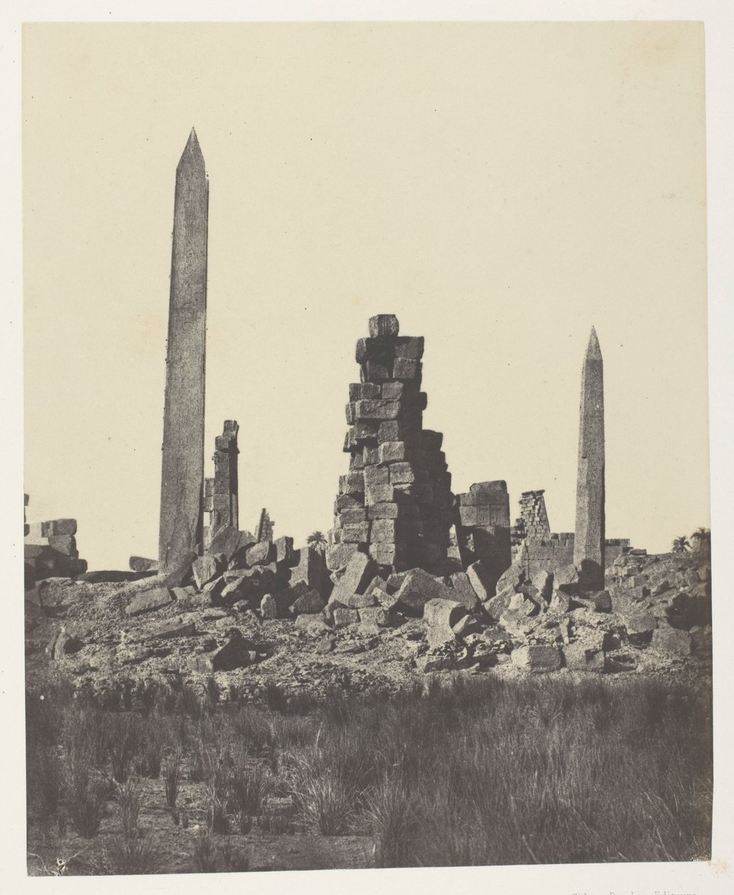 Karnak-palota, Az obeliszkek; Théba alkotó: Maxime Du Camp