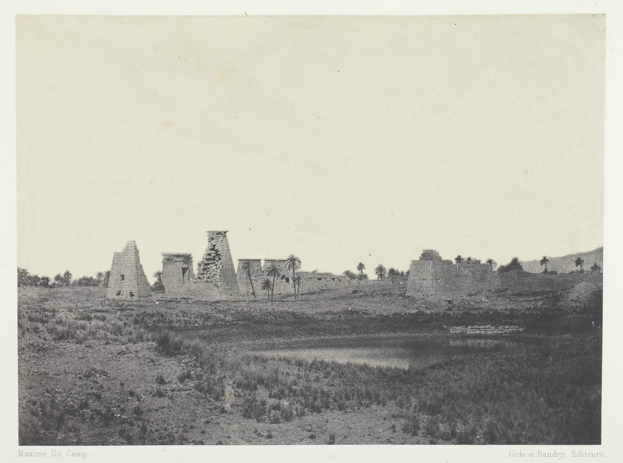 Karnak-palota, Dél-Propylaea, Théba, 184951, nyomtatva 1852-ben. alkotó: Maxime Du Camp