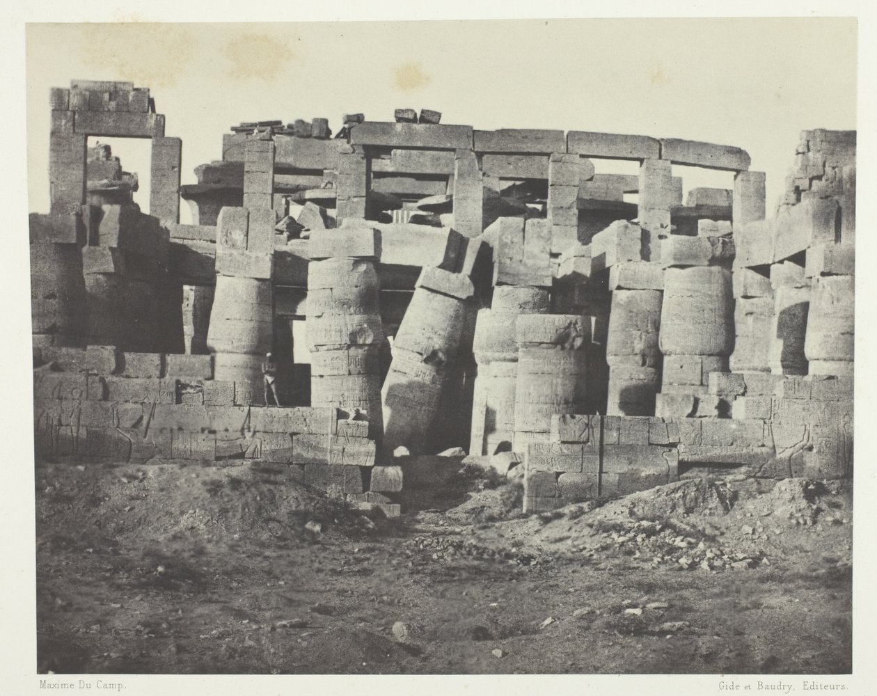 Karnak palota, Hypostyle Hall északra vitték; Théba alkotó: Maxime Du Camp