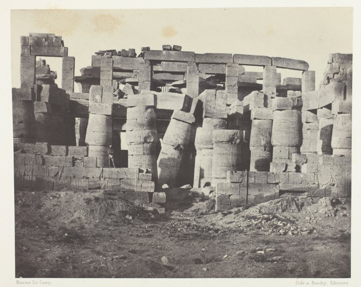 Karnak palota, Hypostyle Hall északra vitték; Théba alkotó: Maxime Du Camp