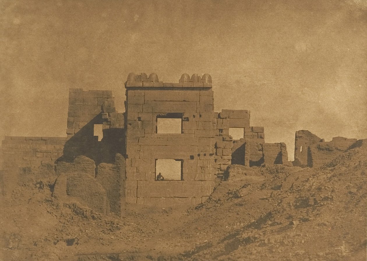 Rhamses-Meiamoun pavilonja vagy Gyneceum, Medinet-habou, 1849-50. alkotó: Maxime Du Camp