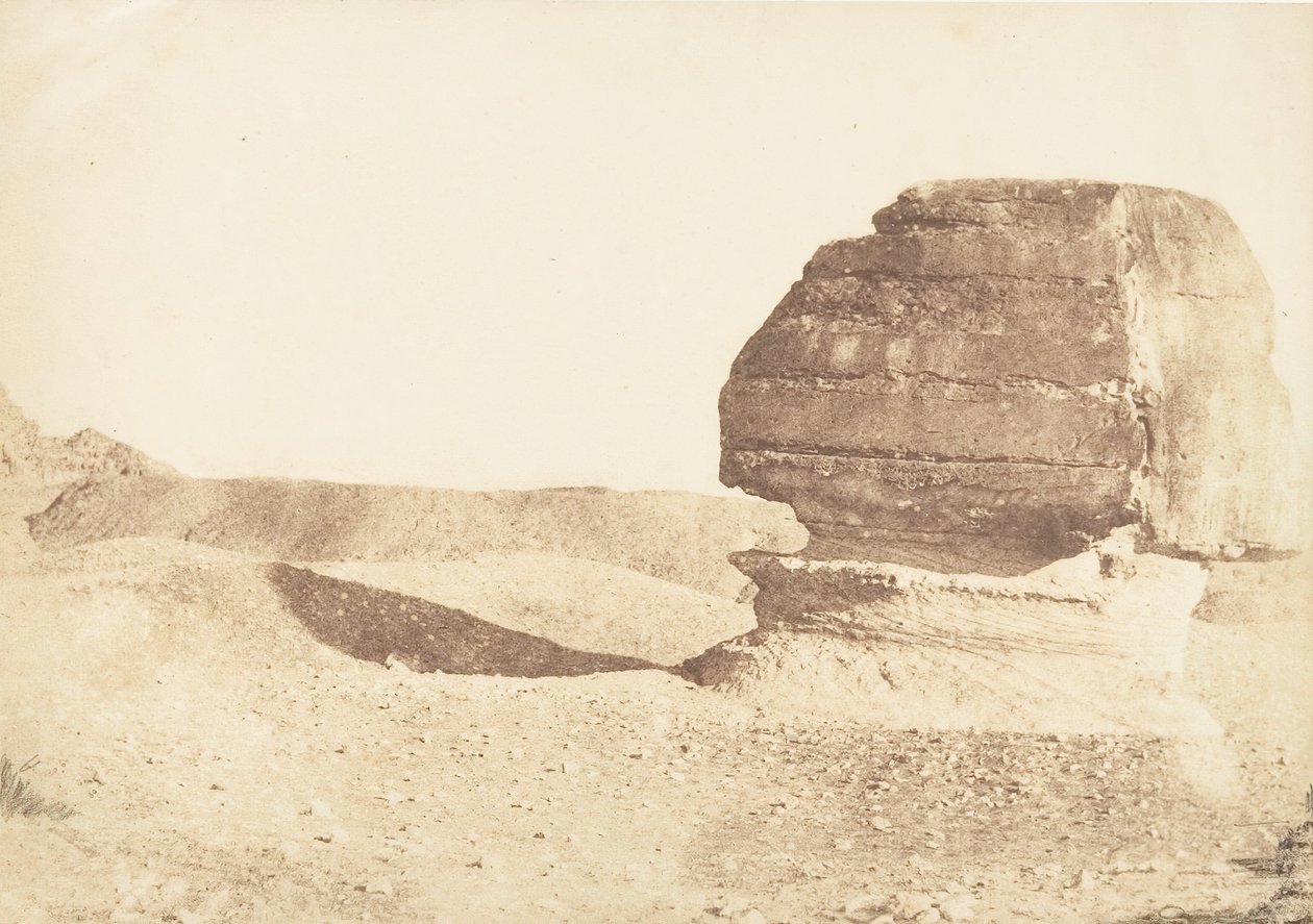 Profile du grande Sphinx, pris du Sud, 1849. december. alkotó: Maxime Du Camp