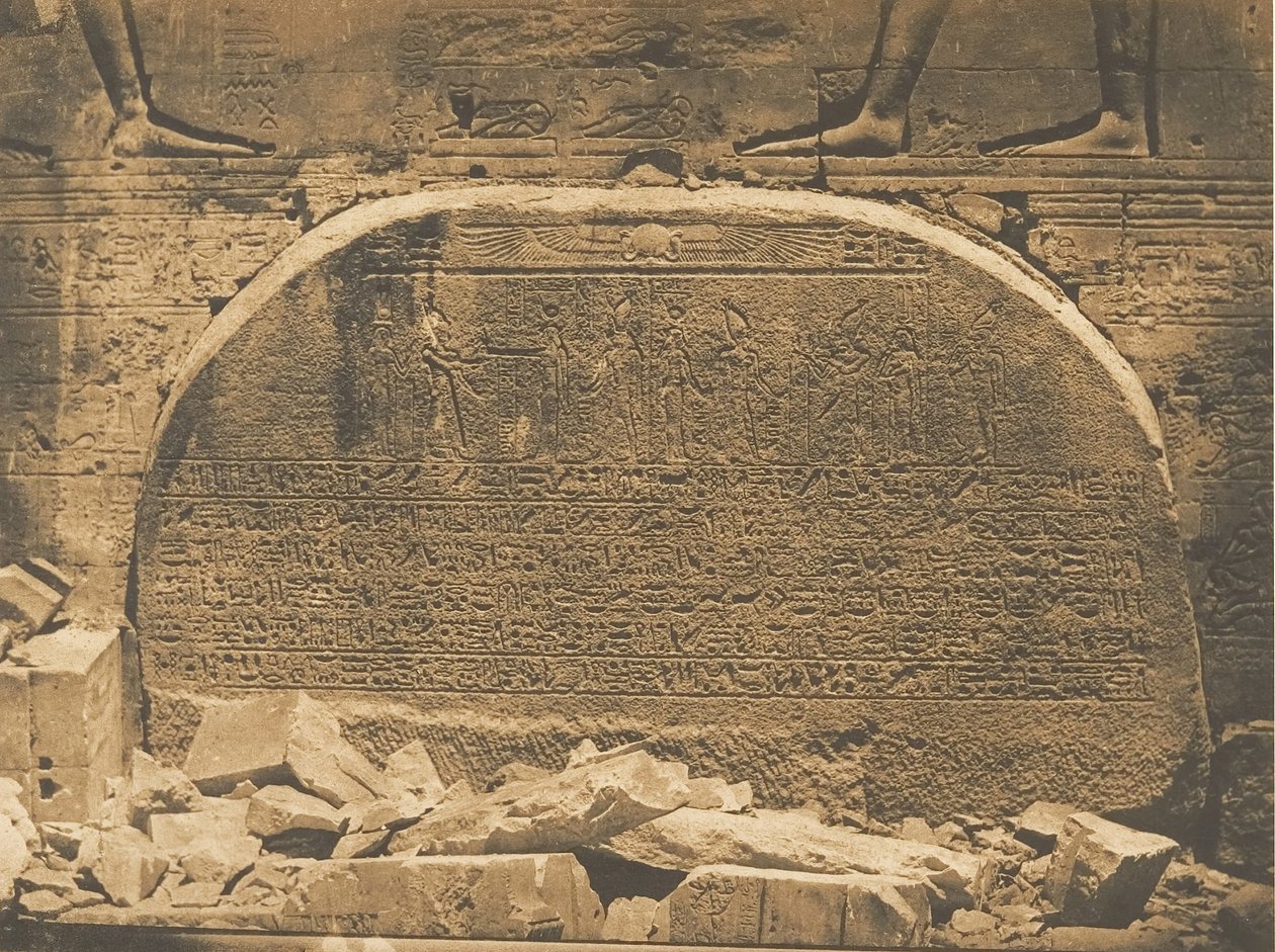 Proseynemus az Ízisz-templom második oszlopában, Philae-ban pecsételte le, 1850. április 15-én. alkotó: Maxime Du Camp