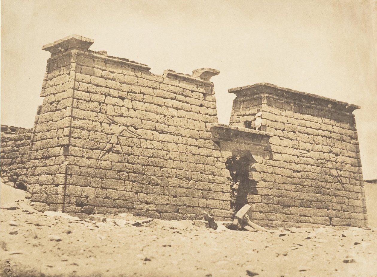 Pylones du Temple de Sébona, 1850. április 3. alkotó: Maxime Du Camp