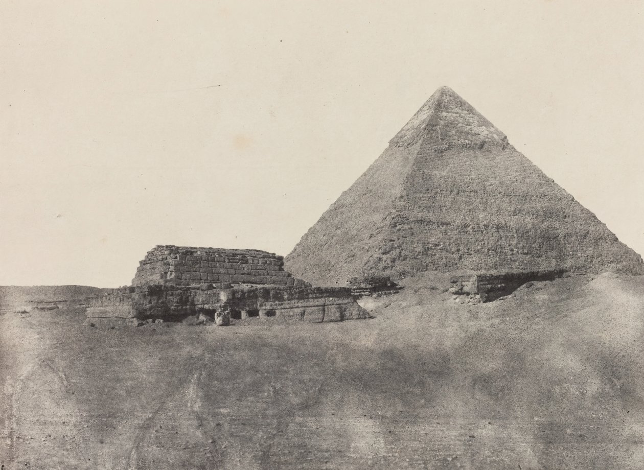 Chephren piramisa, Közép-Egyiptom, 184951, nyomtatva 1852. alkotó: Maxime Du Camp