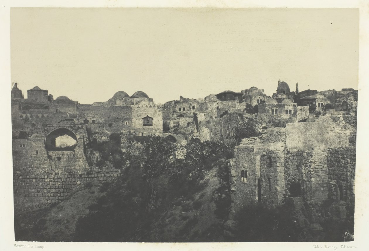 Nyugati negyed, Jeruzsálem, Palesztina, 184951, nyomtatva 1852. alkotó: Maxime Du Camp