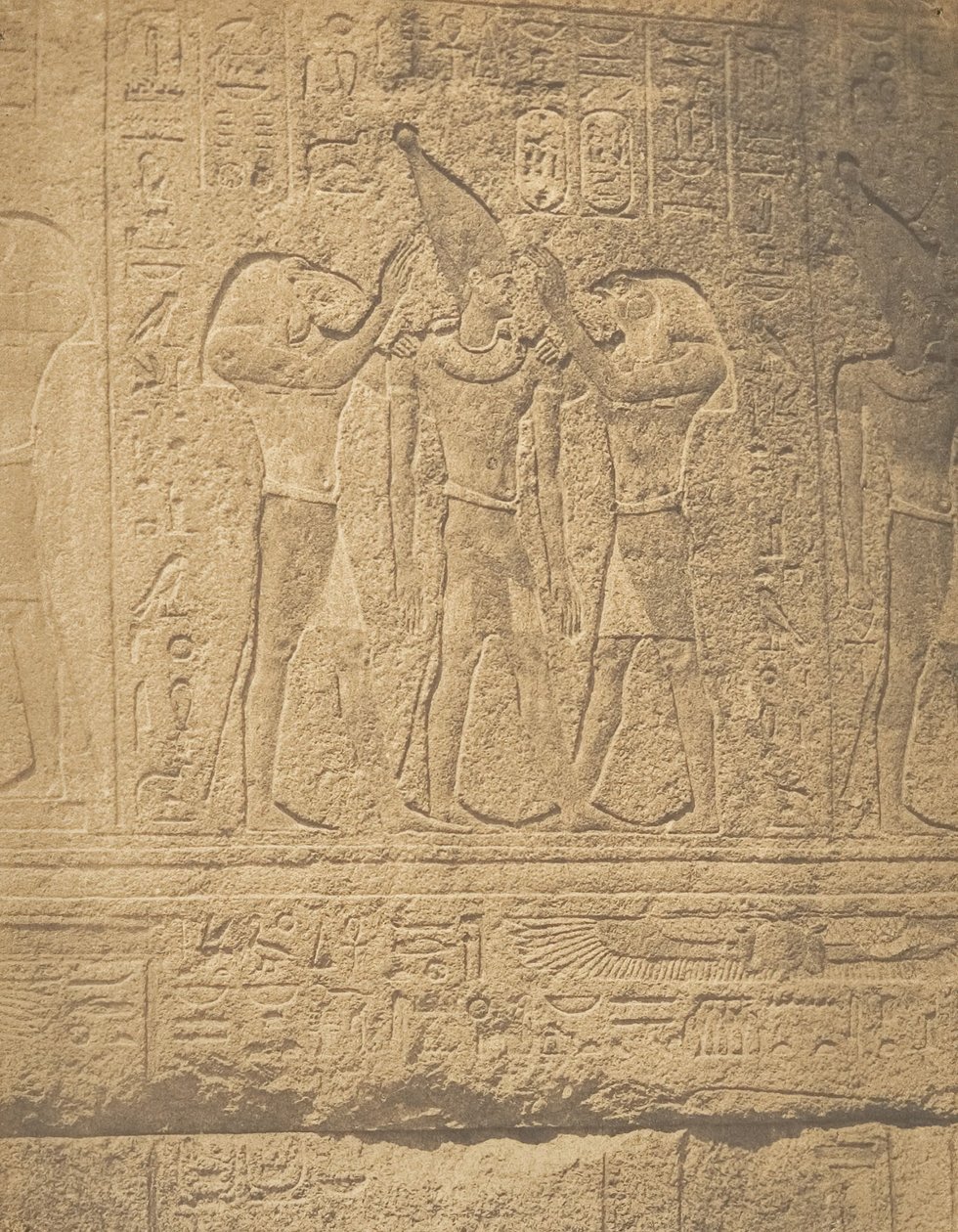A karnaki Sacre de Philippe-Ar... palota gránitszentélyének külső szobrai, 1849-50. alkotó: Maxime Du Camp