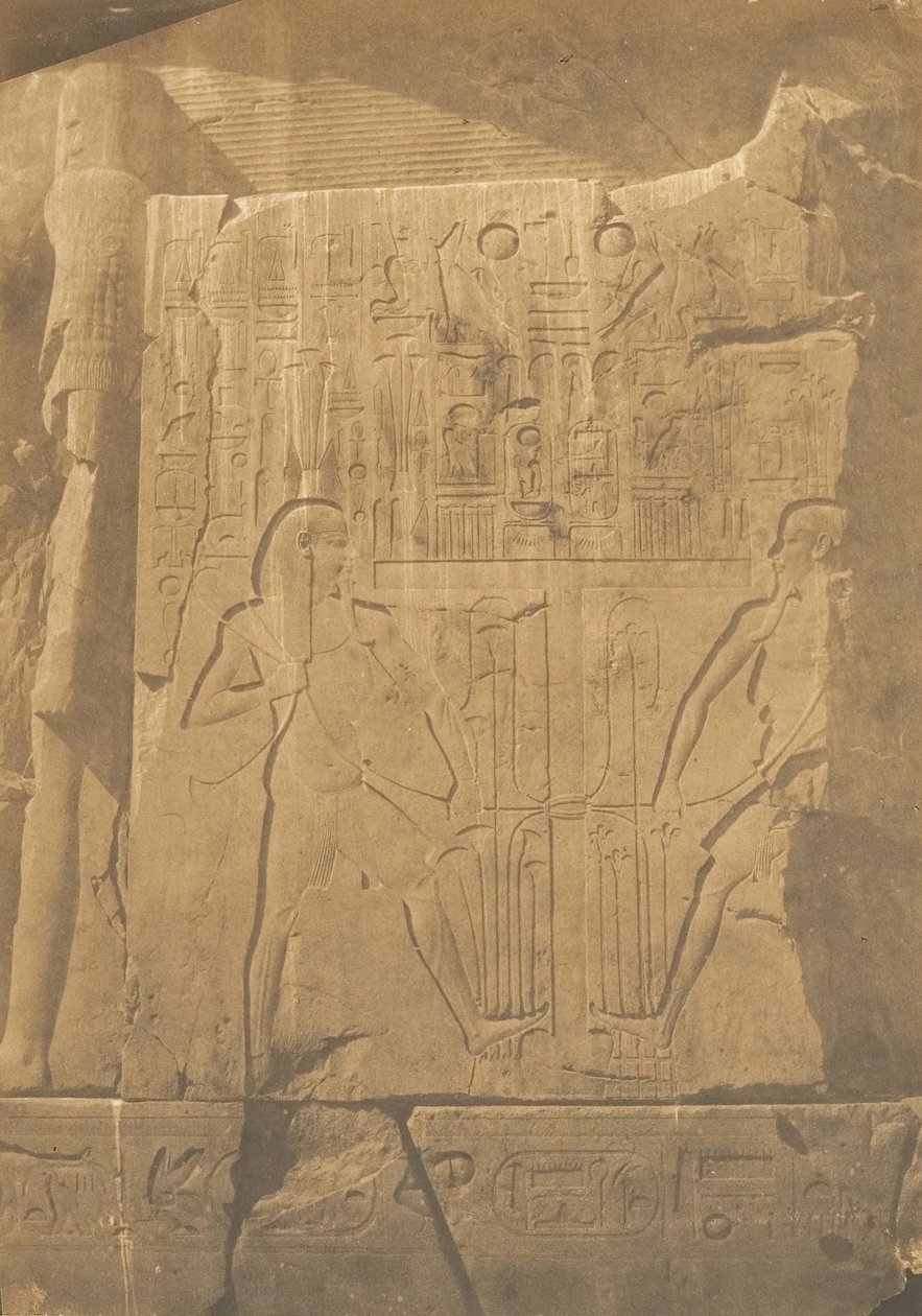 III. Amenhotep monolit kolosszusának székhelye Thébában A faragványok részletei, 1849-50. alkotó: Maxime Du Camp
