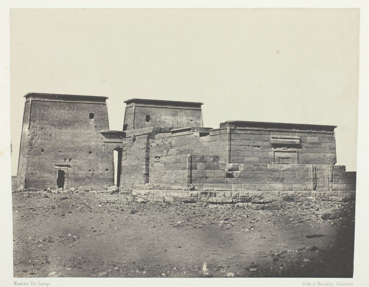 Dakkeh Temple Ancient Pselcis, Núbia, 184951, nyomtatva 1852. alkotó: Maxime Du Camp