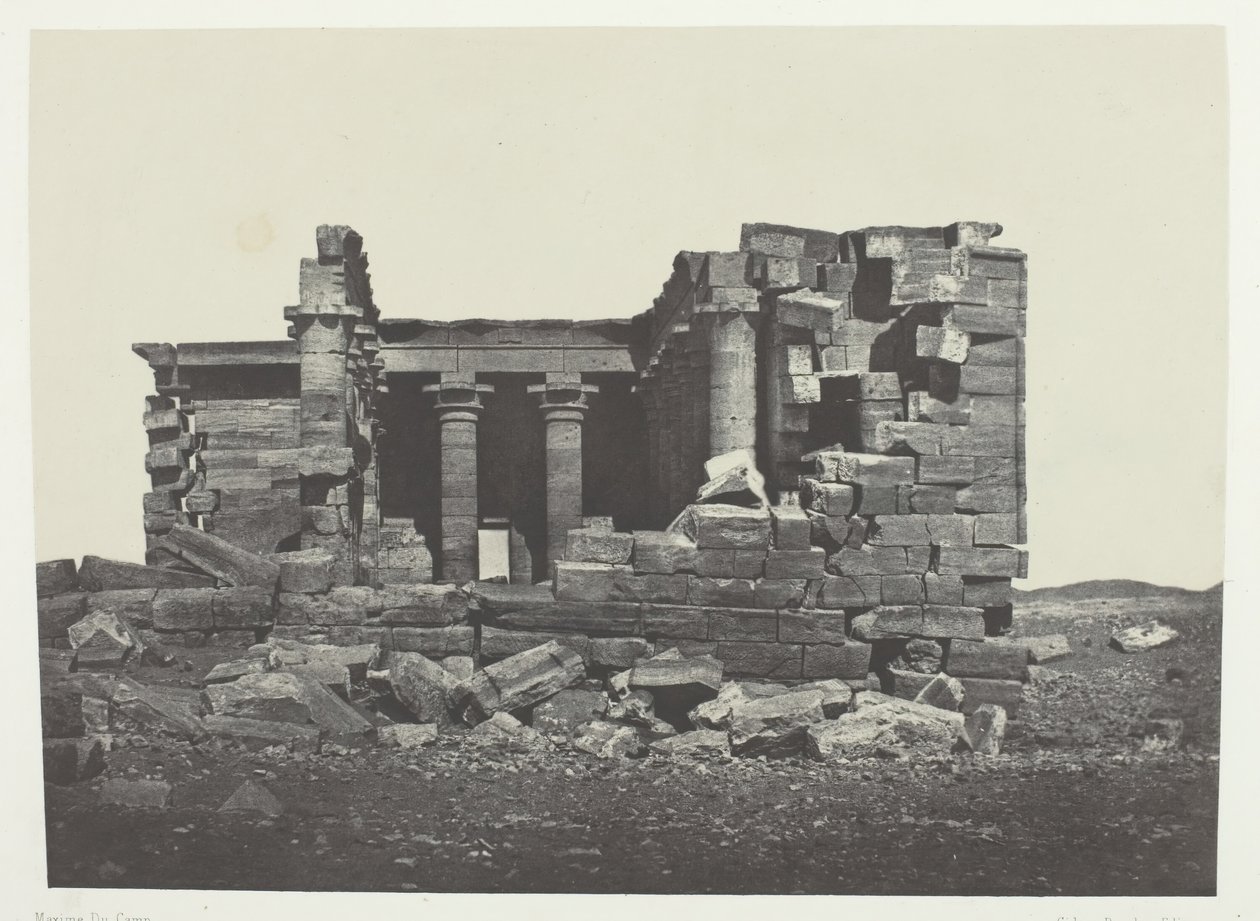 Temple De Maharakkah Hiera Sycaminos Des Grecs, Nubie, 184951, nyomtatva 1852. alkotó: Maxime Du Camp