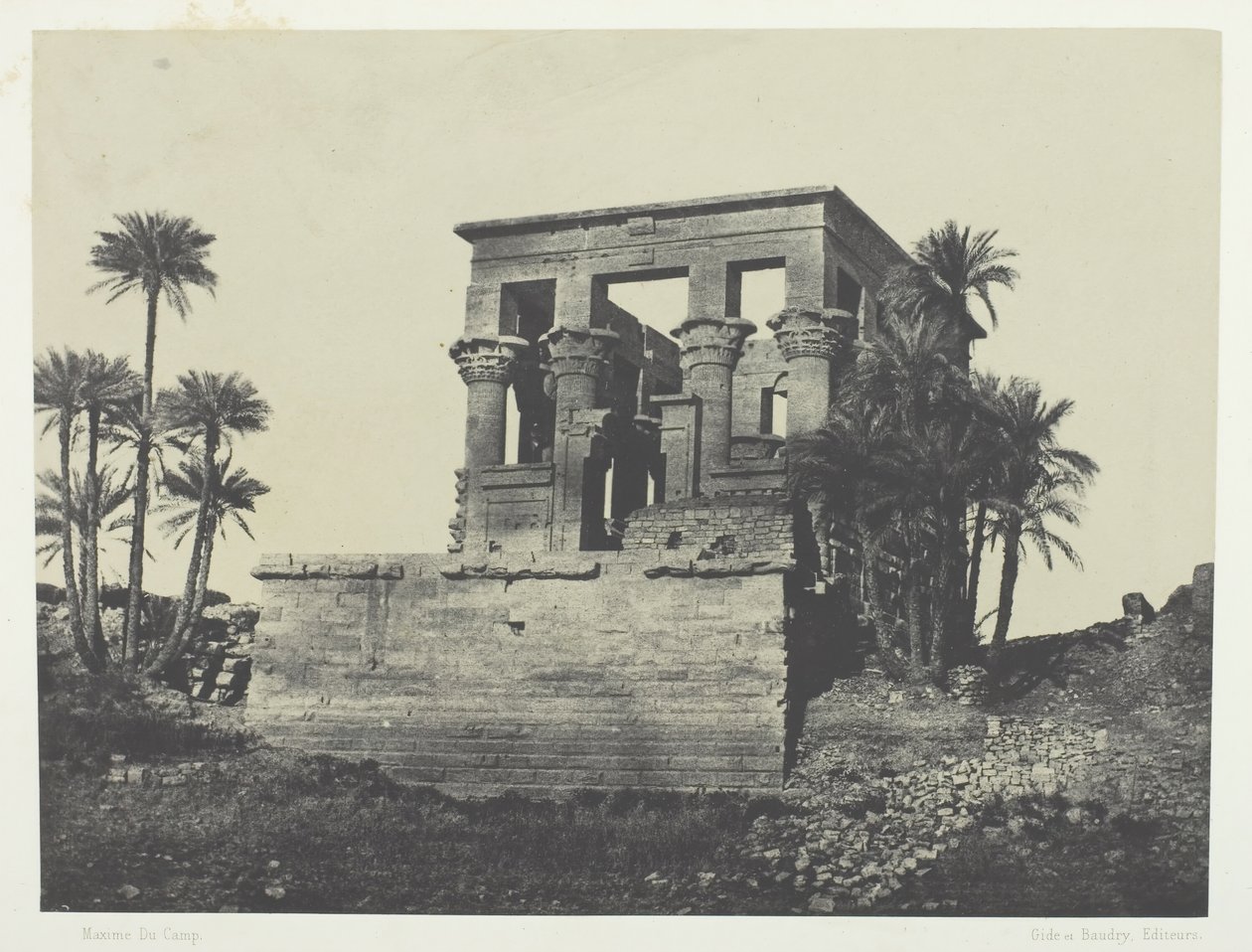 Temple Hypêthre, Philoe, Nubie, 184951, nyomtatva 1852. alkotó: Maxime Du Camp