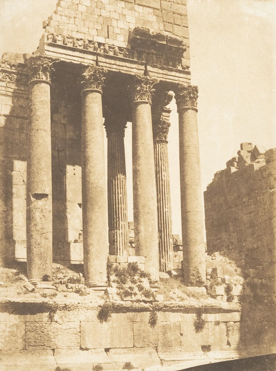 Jupiter temploma, Baâlbek Heliopolisban, 1850. szeptember 15. alkotó: Maxime Du Camp