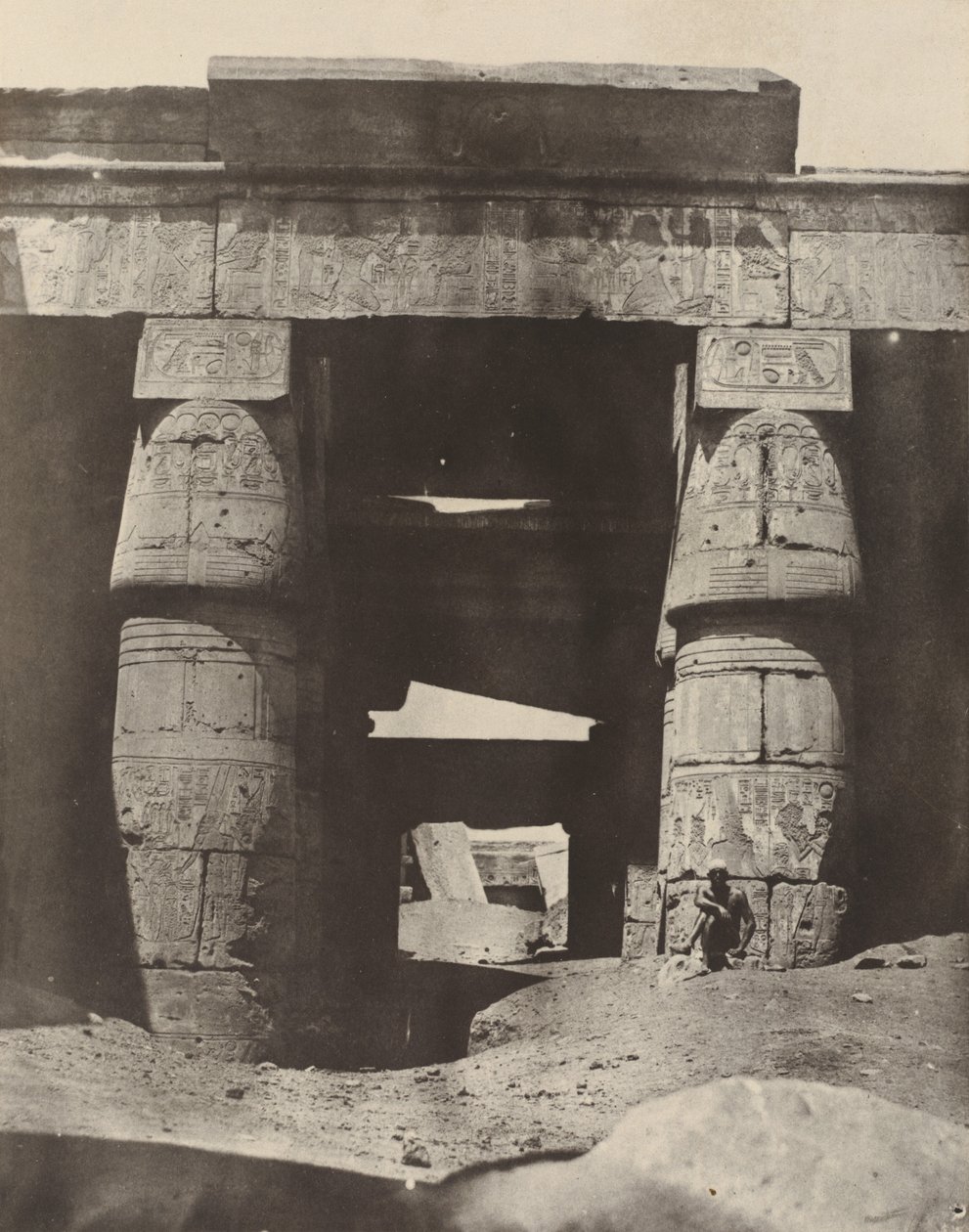 Théba: Karnak, Khons templomának kapuja alkotó: Maxime Du Camp