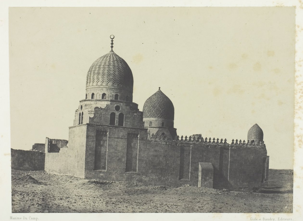 Mameluk szultánok sírja, Kairó, 184951, nyomtatva 1852-ben. alkotó: Maxime Du Camp