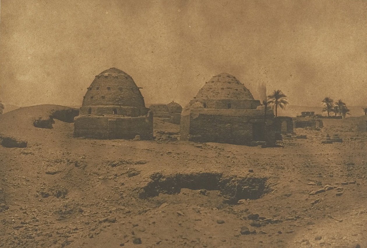 Muszlim sírok Hermentben, 1849-50. alkotó: Maxime Du Camp